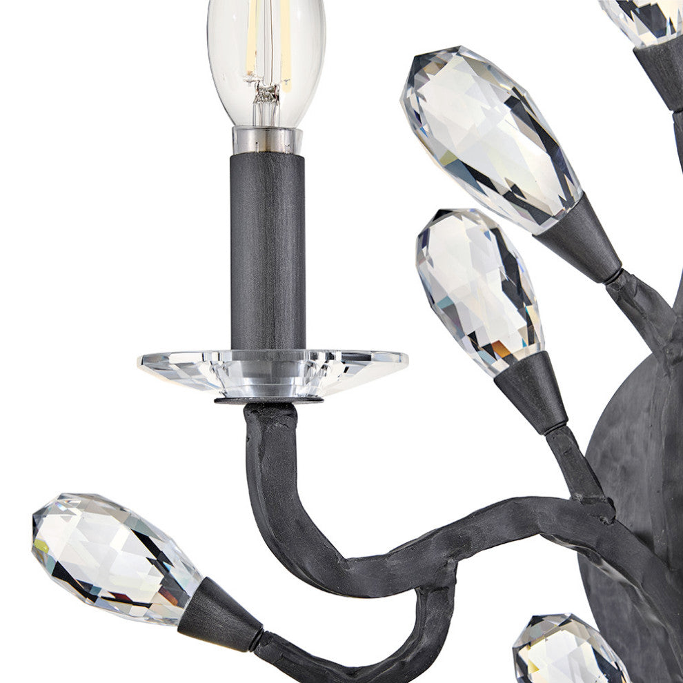 Fredrick Ramond Eve Medium Two Light Sconce, Brushed Graphite