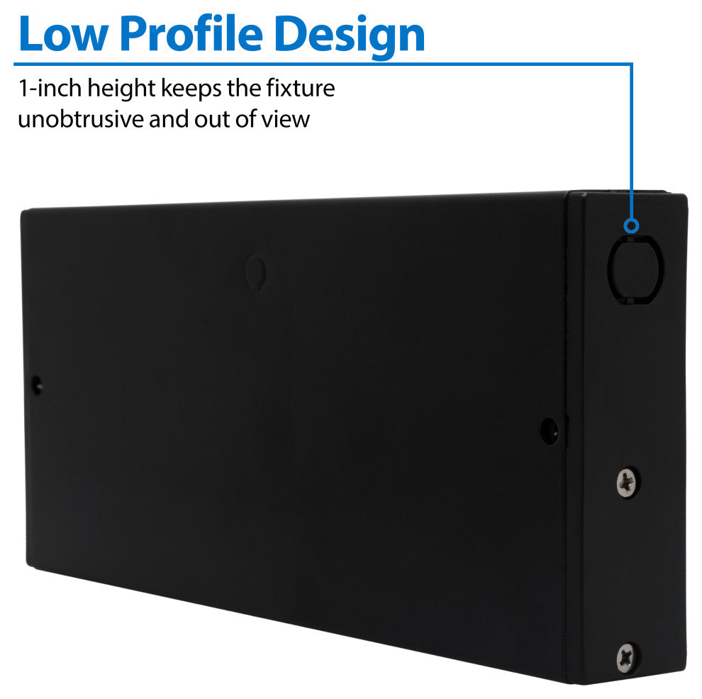 NUC-5 Series Selectable LED Under Cabinet Light, Black, 8