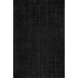 Nuloom Rigo Hand Woven Farmhouse Jute Area Rug, Black 3'x5'Oval