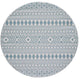 KAS Provo 5777 Ivory/Aqua Natura Area Rug, 7'10" Round