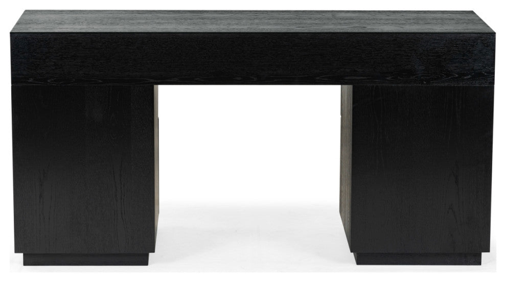 Safavieh Couture Zeus 7 Drawer Wood Desk, Black