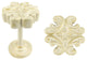 Acanthus Medallion Drapery Holdback, Gilded French White