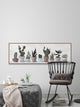 "Pastel Cactus Pots " Floater Framed Painting Print on Canvas