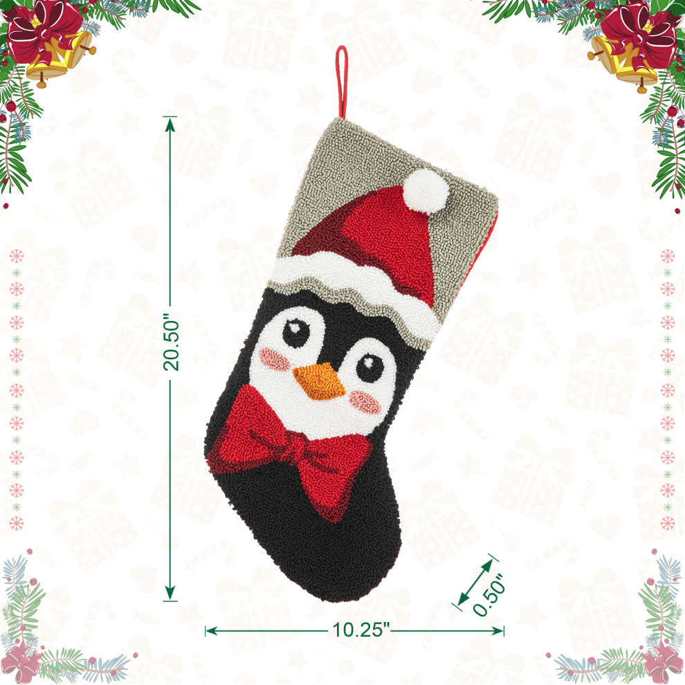 20.5"L Hooked Stocking, Penguin