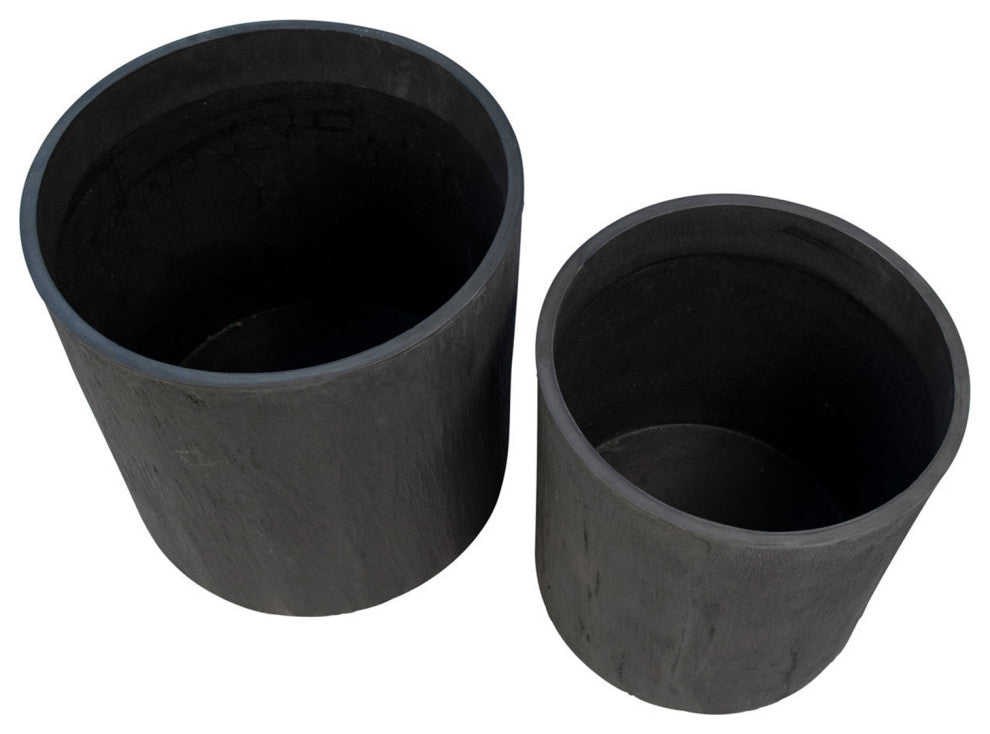 Modern Charcoal Composite Planter Large