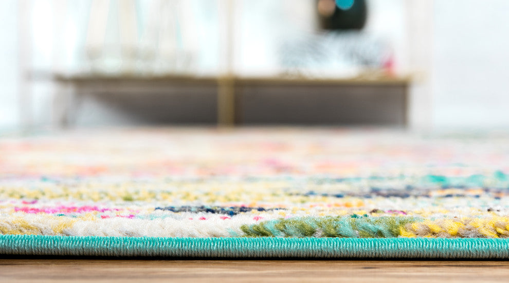 Unique Loom Turquoise Chagall Vita 2' 0 x 6' 7 Runner Rug
