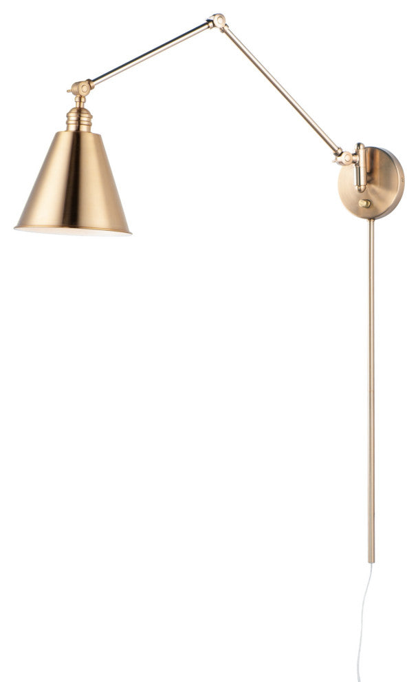 Maxim 12224 Library 37" Tall Plug-In Wall Sconce - Heritage