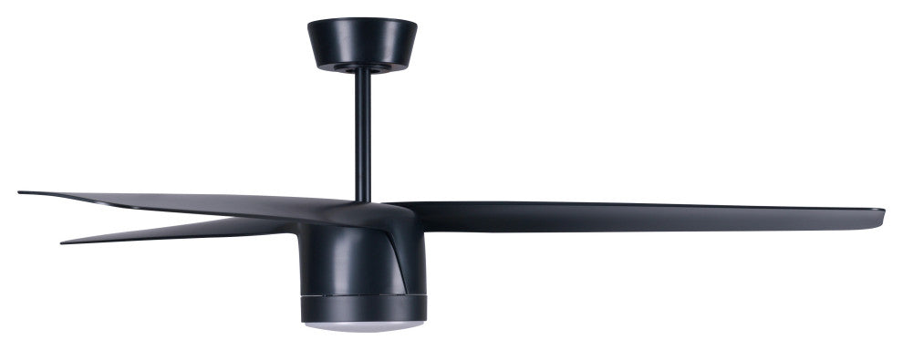 Lucci Air Peregrine 56" Light With Remote Ceiling Fan, Black