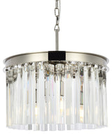 Elegant Lighting 1208D16/RC Sydney 3 Light 16"W Crystal Pendant - Polished