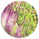 Beautiful Mint Flowers In Garden, Flower Large Disc Metal Wall Art, 23"