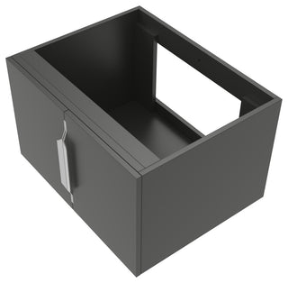CastelloUSA Alpine 24" Wall Mounted Vanity, Base Only, Black, Brushed Nickel