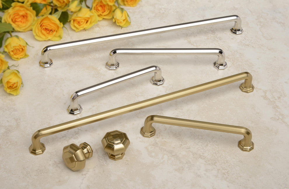 Atlas Homewares 418 Elizabeth 1-1/4 Inch Geometric Cabinet Knob - Matte Black