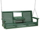 Poly Plain Porch Swing, Green, 5 Foot