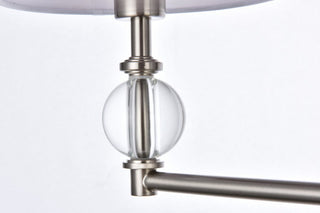 Beau 3-Light Bath Sconce, Satin Nickel With White Fabric Shade