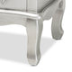 Callen Classic and Traditional Brushed Silver Finished Wood 3-Drawer Nightstand