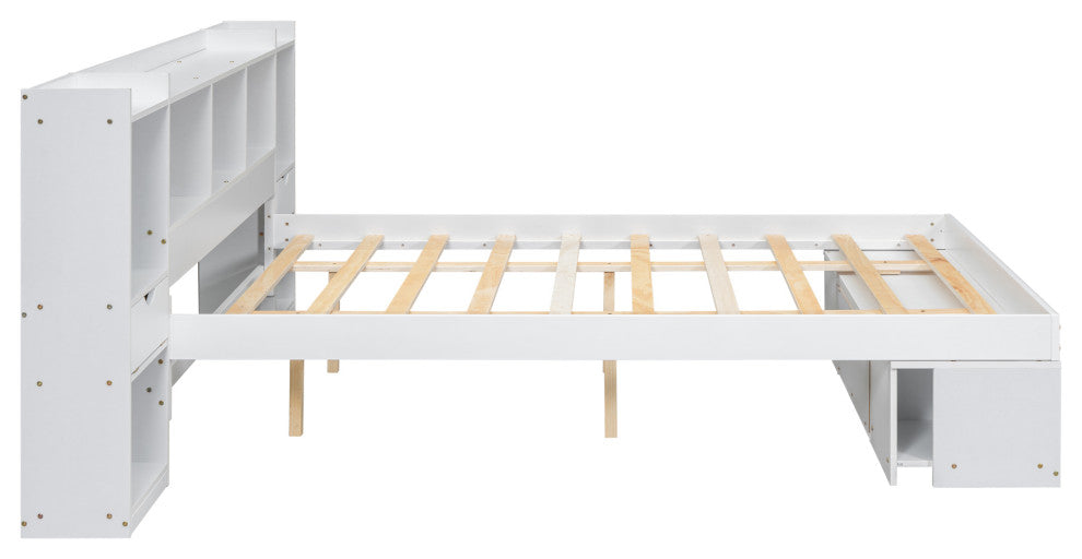 Gewnee Queen Size Wood Platform Bed