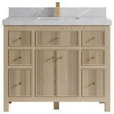Sonoma Oak 42 Single Sink Bath Vanity with 2" Empira White Quartz