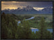 Teton Range At Snake River Overlook, Grand Teton National Park, Wyoming, 16"x12"