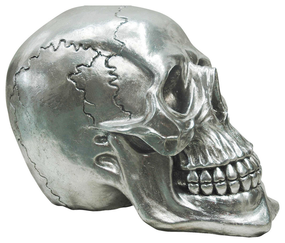 Contemporary Yorick Skull Gun Metal - Silver