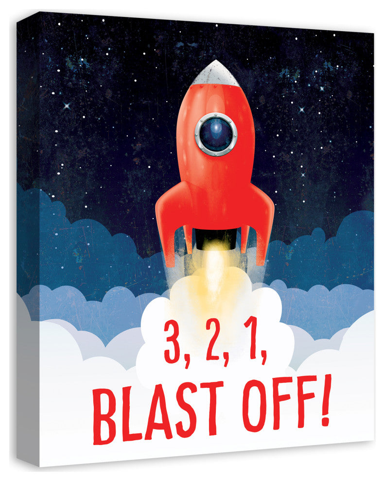 3, 2, 1, Blast Off 16x20 Canvas Wall Art