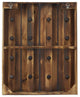 Brown Wood Rustic Wall Wine Rack