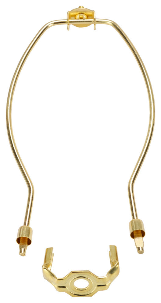 Aspen Creative 20003-16, 9" Lamp Harp With Saddle, Polished Brass, 6 Pack