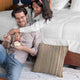 Plutus Multi-Color Weave Stripe Luxury Throw Pillow, 12"x20"