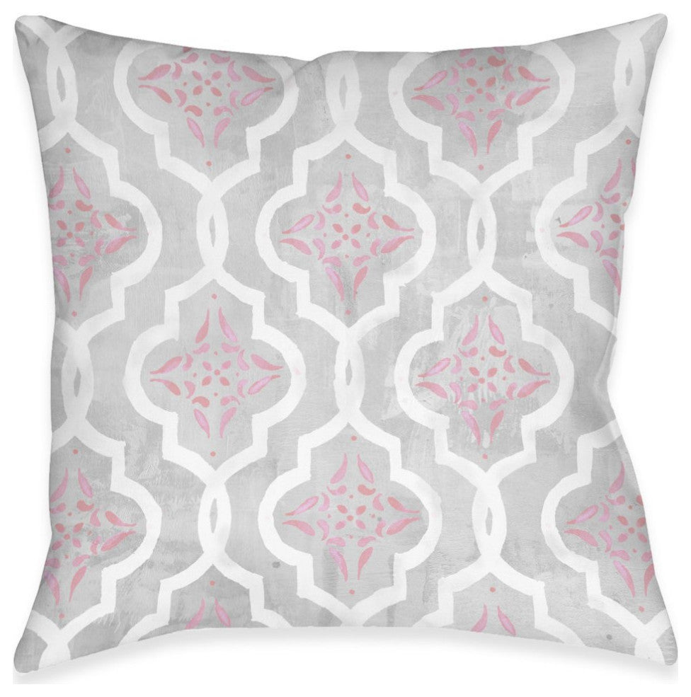 Laural Home Pink Elegance 18" X 18" Indoor Decorative Pillow