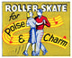 "Roller Skate for Poise & Charm" Digital Paper Print by Retrorollers, 18"x15"