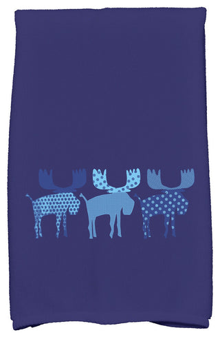 Merry Moose Holiday Animal Print Kitchen Towel, Blue