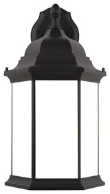 Sevier Extra Large 1-Light Downlight Outdoor Wall Lantern, Black