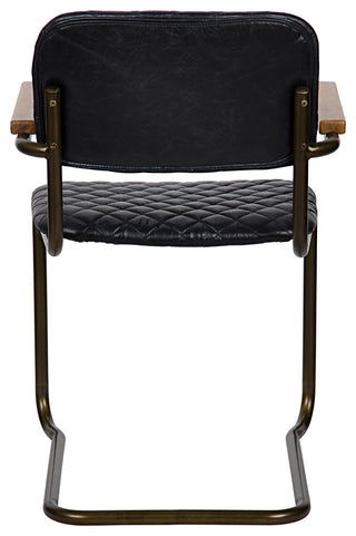 0045 Arm Chair, Vintage Black Leather