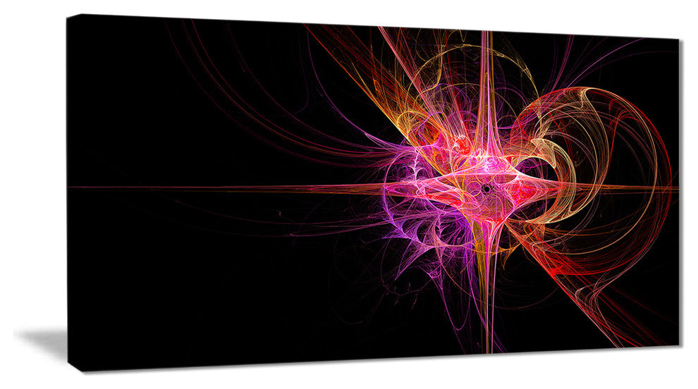 "Purple Bright Star" Abstract Digital Art Canvas Print
