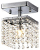Jhea 1-Light Crystal 5" Chandelier, Chrome