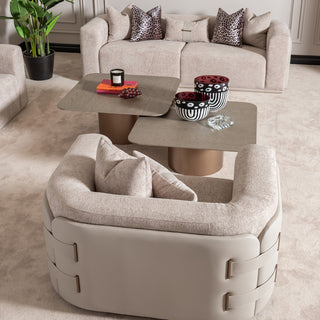 Canberra Short Cocktail Table, Light Ash