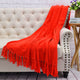 Tweed Knitted Throw Blanket, Fiesta, 50"x60"