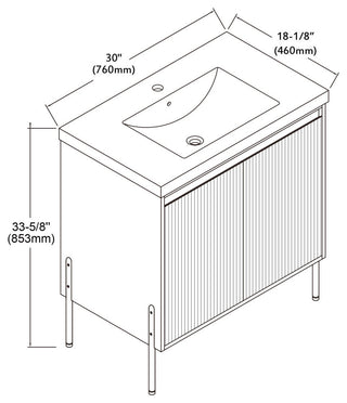 Flutie 30" Bathroom Vanity Set, White