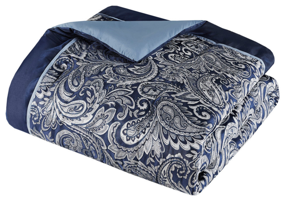 Madison Park Aubrey Comforter Sheet Set, Blue, King