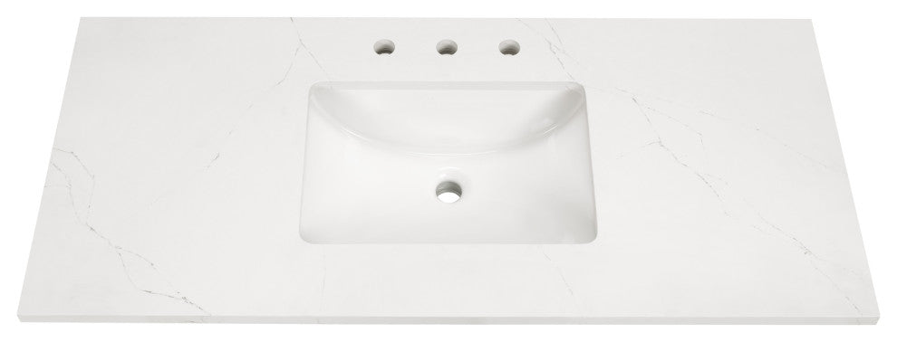 Markham 48" Bathroom Vanity, Midnight Black/Satin Brass, 48", Calacatta Quartz Top