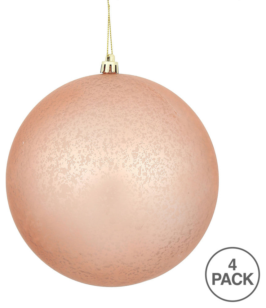 Matte Mercury Ball Ornament , Rose Gold, 6"