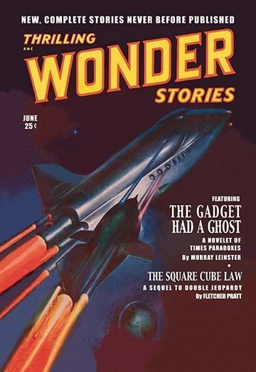 Thrilling Wonder Stories: Attack of the Ghost Fleet - Framed Paper Poster
