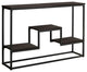 48" Brown And Black Frame Console Table With Storage