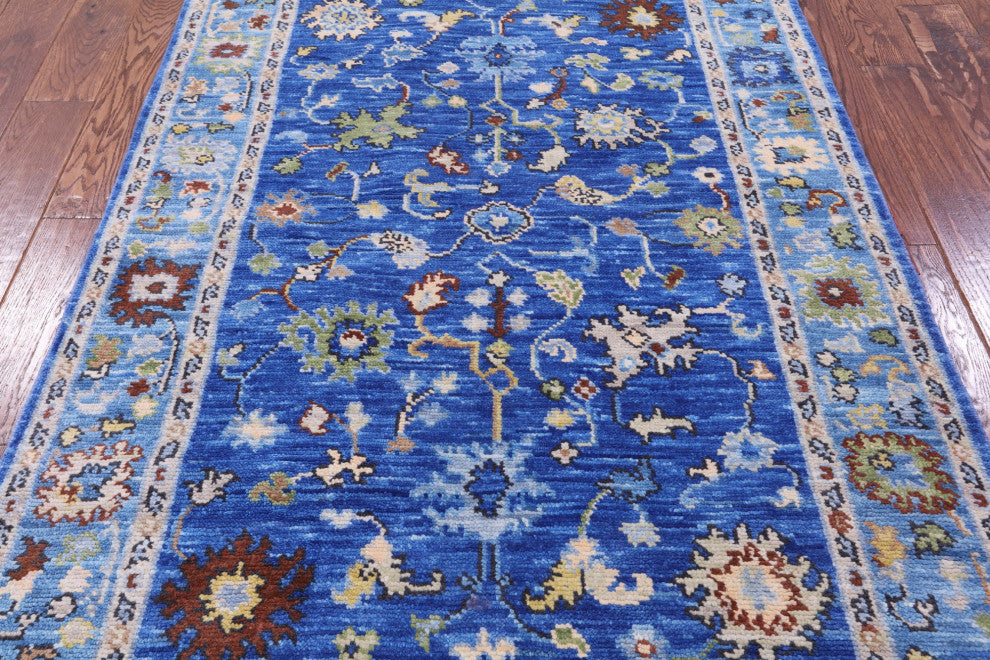 4' 1" X 6' 3" Handmade Turkish Oushak Wool Rug - Q15929