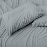 Cypress Linen 6-Piece Luxury Count Soft Sheet Set, Deep Pockets, Silver, Full