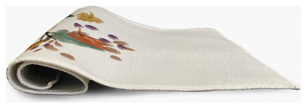 Colorful Leaves Cabin & Lodge Chenille Area Rug