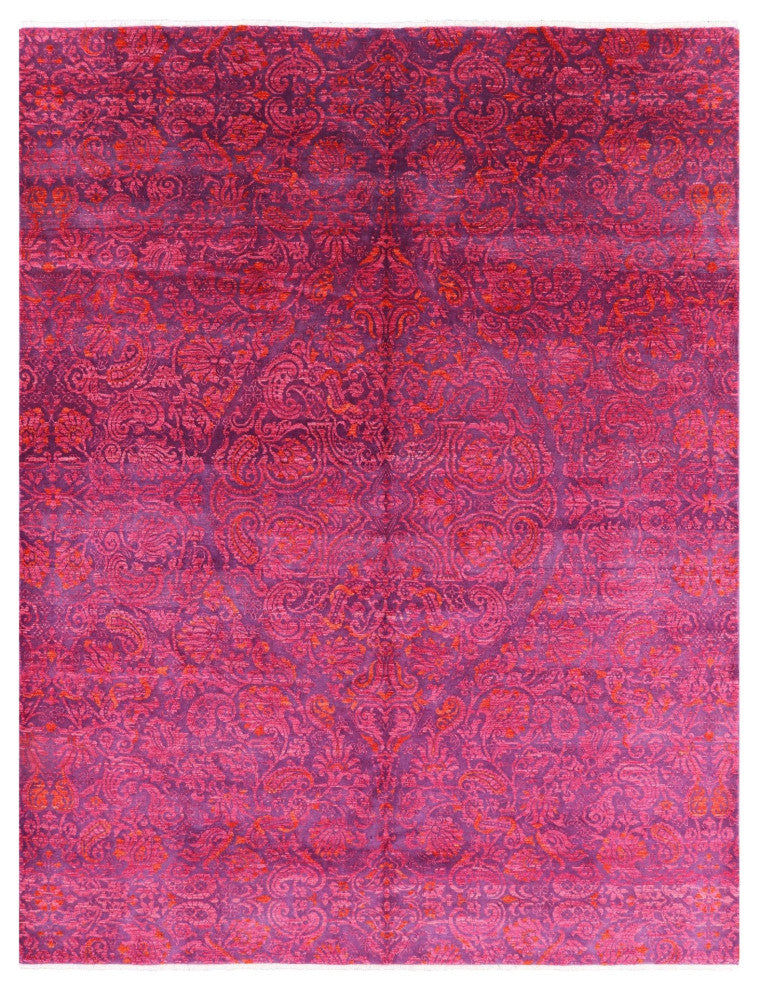 9' 0" X 11' 9" William Morris Hand-Knotted Wool Rug Q4554