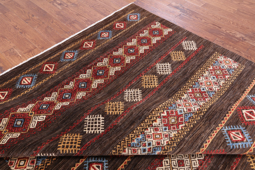 8' 1" X 10' 2" Persian Gabbeh Tribal Handmade Rug Q10205
