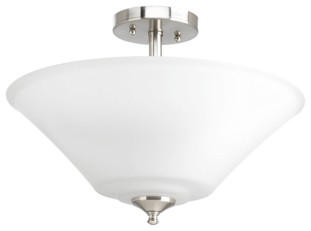 Progress Lighting Joy 3-Light Semi-Flush Convertible, Brushed Nickel