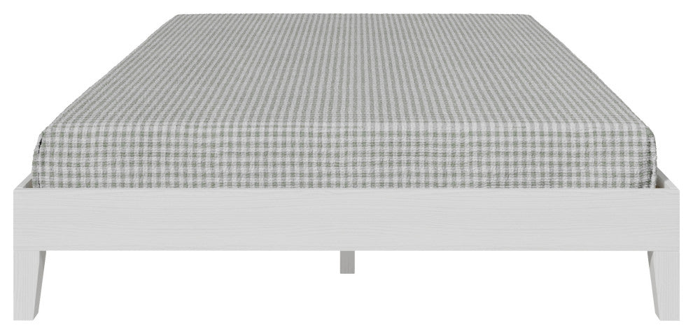 Nix Queen Platform Bed, White