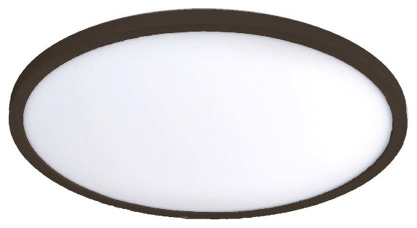 Round LED 15" Flush Mount 3500K, Bronze